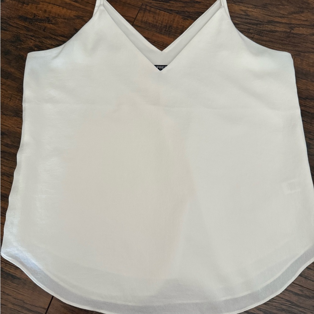 Express White V-Neck Women's Top